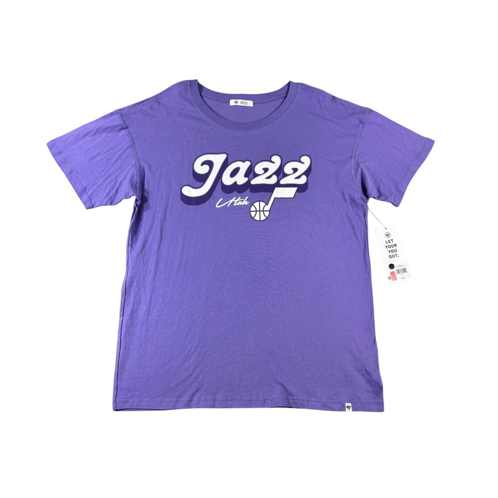 47 Brand Utah Jazz Womens Aster Purple Graphic T-Shirt Medium NBA Basketball